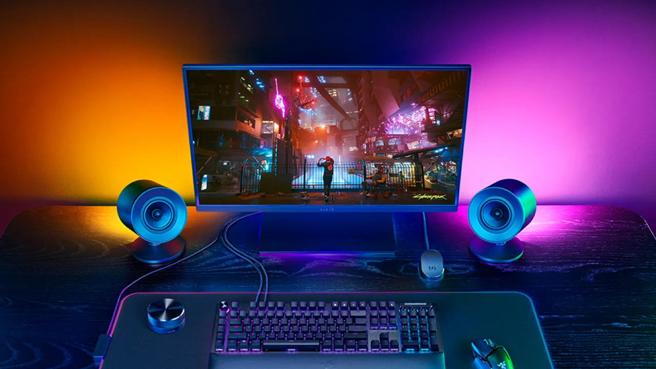 Razer y sus parlantes para juegos con audio posicional (y tremendas luces RGB)