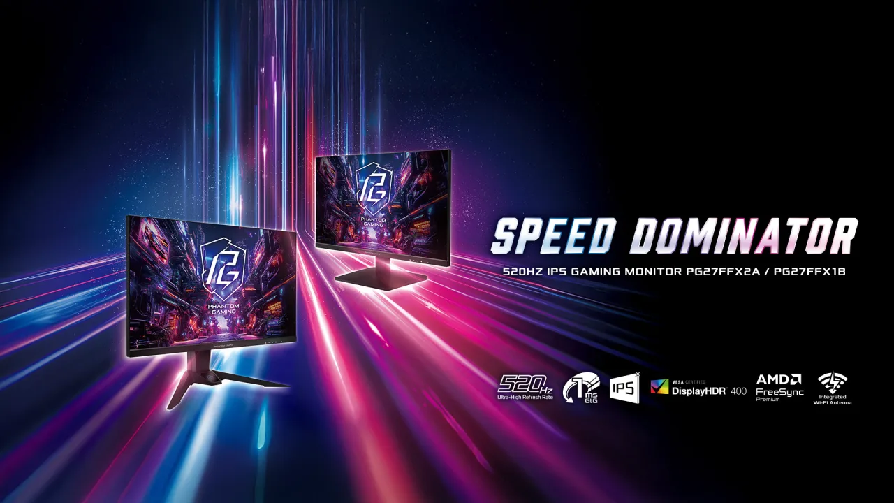 Mirá los nuevos monitores gamer que trae ASRock (520Hz con paneles IPS)